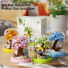 DIY Sakura Tree House Building Kit Potted Plant Bonsai Model for Home Decor Toy