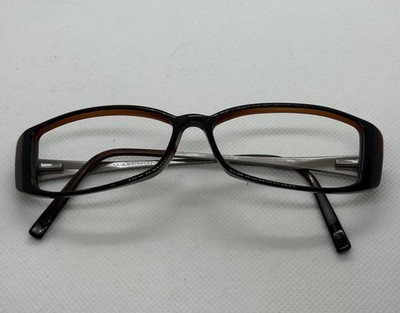 Marchon VENTANA 602 Ebony/Amber Eyeglasses Frame Spring Hinge 52-13-135-30mm