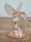 Fenton Iridescent Pink Glass Hummingbird