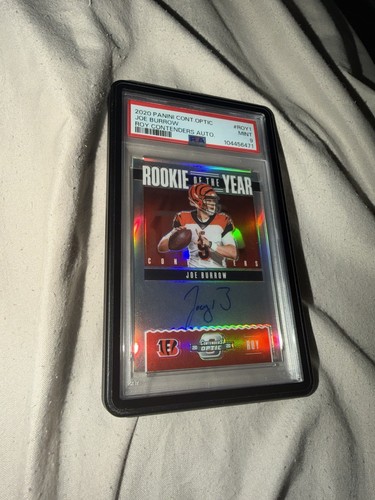 2020 Panini Contenders Optic /99 Joe Burrow ROY Auto PSA 9