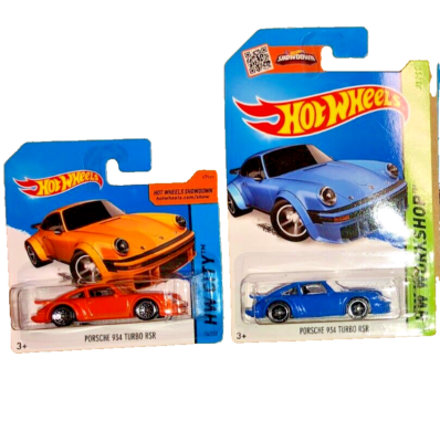 HOT WHEELS 1:64 SET OF 2 CARS. PORSCHE 934 TURBO RSR IN ORANGE