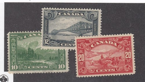 CANADA (MK3322) # 155-157 F-VF-MH 10,12,20cts KGV SCROLL ISSUES CAT VALUE $145 - 第 1/1 張圖片