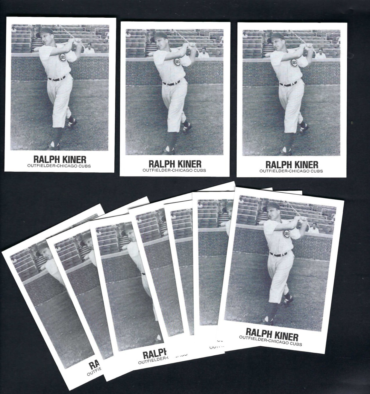 1977 TCMA RENATA GALASSO BASEBALL CARD NO. 2 RALPH KINER DEALERS LOT X 10 MINT ?
