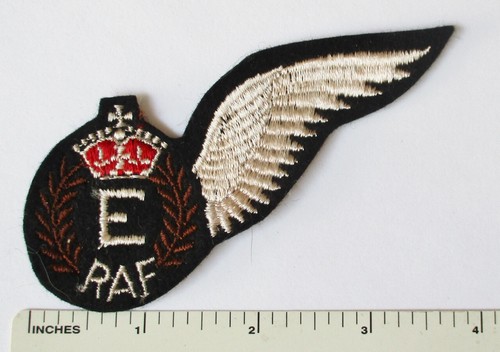 1940s PATCH KING Made WW2 RAF BRITISH ROYAL AIR FORCE ENGINEER WING No Glow