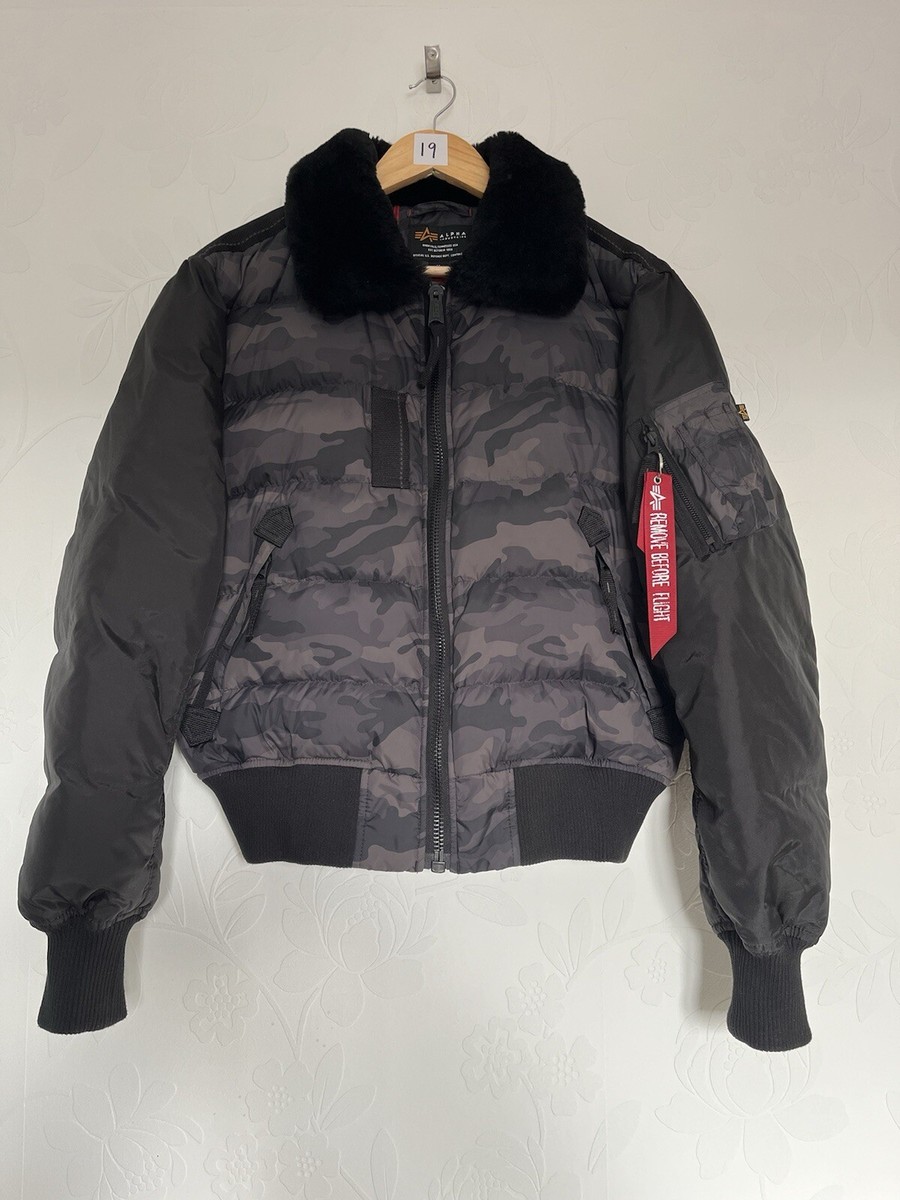 Alpha Industries Black Camo Injector Iii Bomber Jacket Alpha