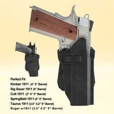 Belt Holster For 1911 Government 5 9mm .40 Auto Lock Paddle Edc Ccw Duty Carry Belt Holster For 1911 Government 5 9mm .40 Auto Lock Paddle Edc Ccw Duty Carry