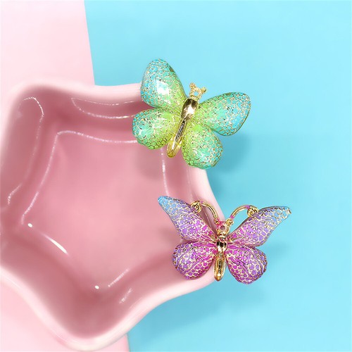 10 Mix Flat Back Butterfly Embellishment Resin Crafts Cardmaking Decor 38x23mm - Picture 5 of 6