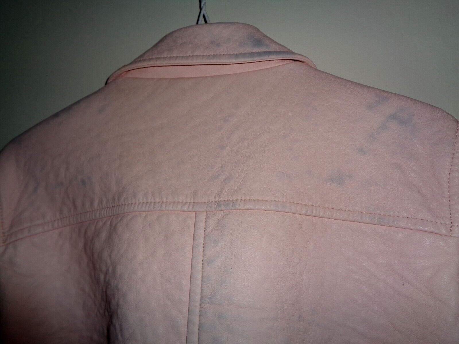 "Sportsgirl" Baby Pink Faux Leather Biker Jacket, Size 12, BNWT 149.95