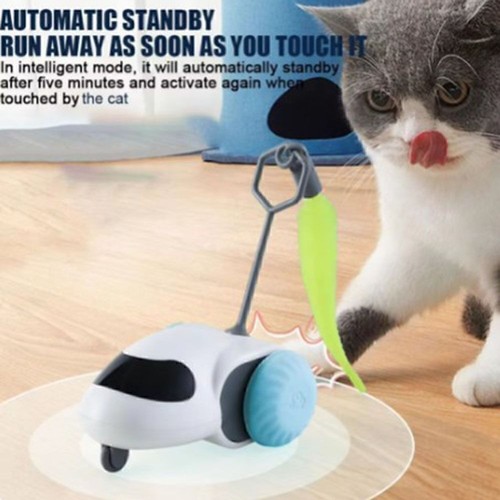 Interactive smart toy car for cats and dogs, Fun electric cat teaser, Play mouse - Picture 5 of 10
