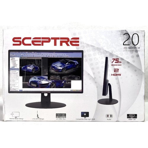 Sceptre E20 E205W-16003R 20" LED Monitor 1600 x 900 HD+ 75Hz HDMI - New Sealed - Picture 2 of 4