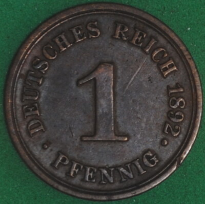 1892E Germany/Empire Pfennig XF