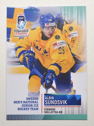 2021 BY cards IIHF U20 World Championship Team Sweden Pick a Card - Picture 24 of 26