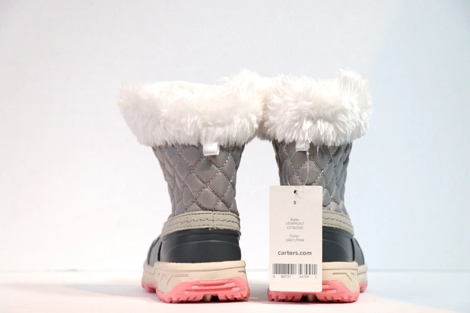 Botas de Nieve Carter’s Talla 8 Gris Botines Niño Pequeño Vermont Carters Niños NUEVAS Sin Caja Foto 3 de 4