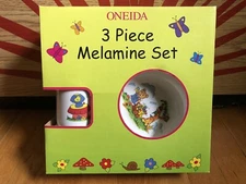 NEW! 2006 ONEIDA (3) Piece Melamine Set (Kids Dish Set)