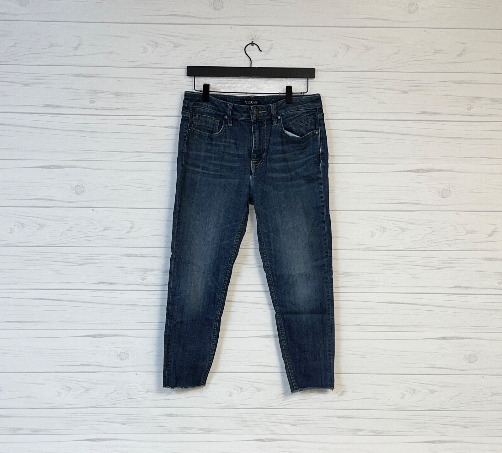 Vigoss jeans womens size 29 skinny cropped high rise cropped blue stretch