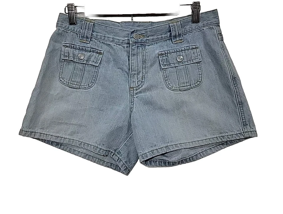 Pantalones cortos de mezclilla vintage Polo Ralph Lauren Saturday azul lavado claro para mujer talla 6 Foto 2 de 4