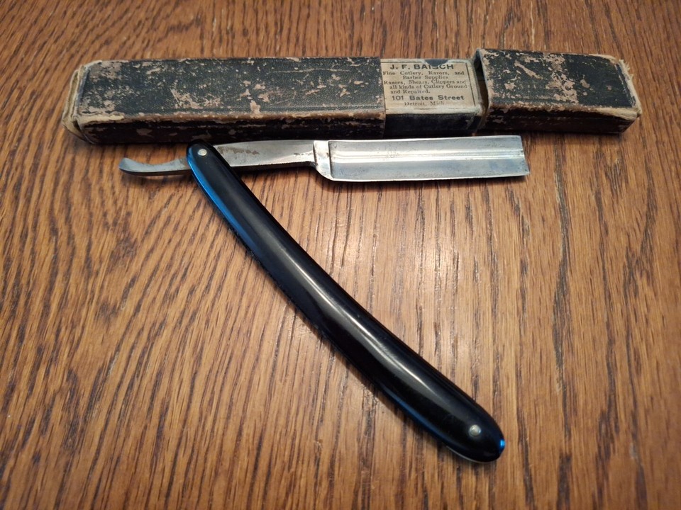 Rare Vintage Rob. KLAAS Straight Razor 2525 Prussia Cranes W/ T. B ...