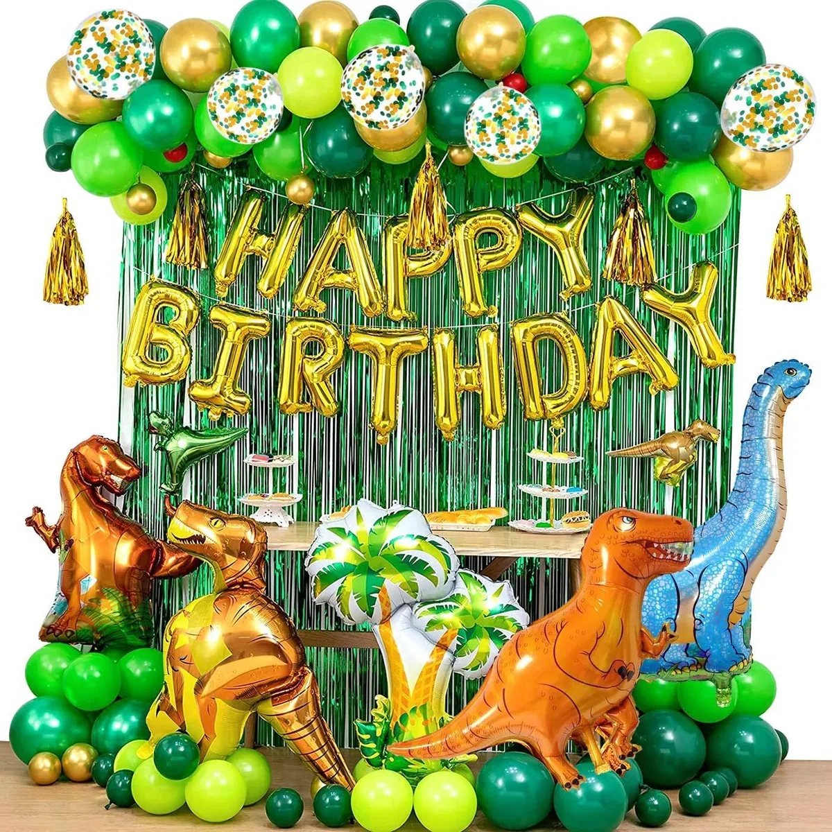 Cumpleaños De Dinosaurio Globos Decoracion 139 Piezas Para Niños 3