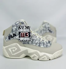 Fila MB Size 10.5 Mens Jamal Mashburn 1996 Retro Blue Pumice Stone Snow White