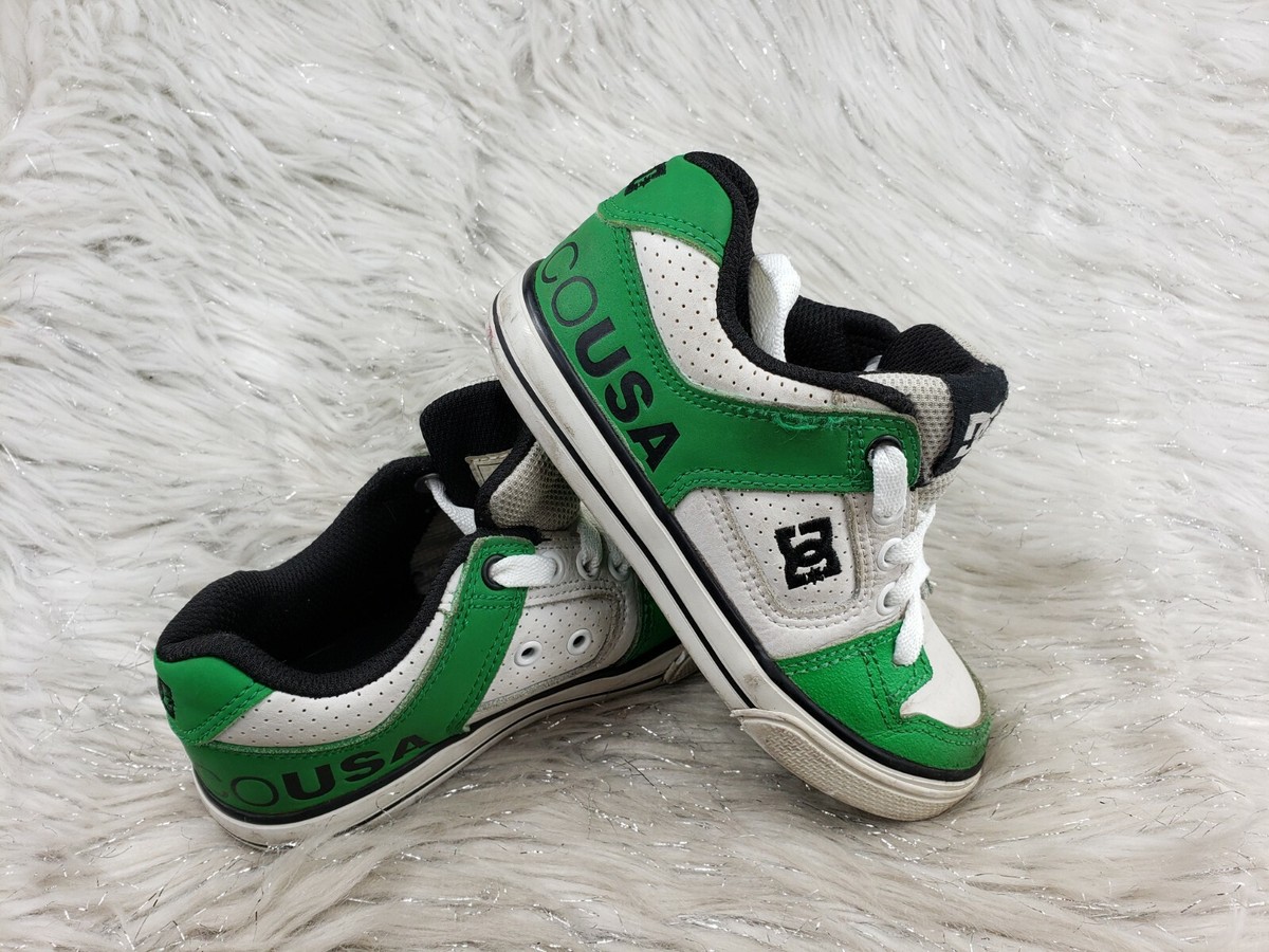 靴 DC shoes 28 DC SHOES Pure Sneakers Green White Black Youth Size 11 / 28
