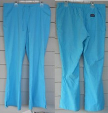 Cherokee Womens Flare Leg Drawstring Scrub Pants Sz XS Petite Turquoise 4101P