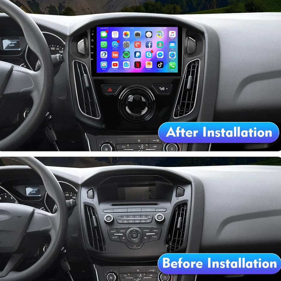 DAB+ Android 13 Autoradio Für Ford Focus MK3 2012-2018 GPS Navi WIFI BT RDS 32GB - Bild 4 von 4