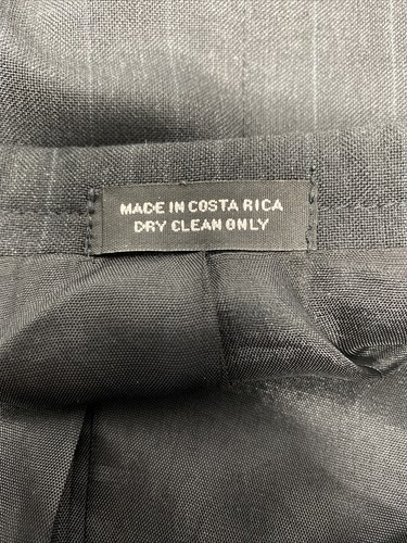 Barrington Black Striped Polyester/ Wool 2 Button Blazer Jacket 48L Long - Picture 8 of 9