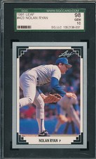FLAWLESS SGC 10 GEM MINT NOLAN RYAN HOF 1991 LEAF #423 GRADED SILVER EDGES TPHLC