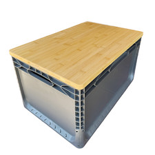 Euroboxdeckel & Schneidbrett aus Bambus 40 x ...