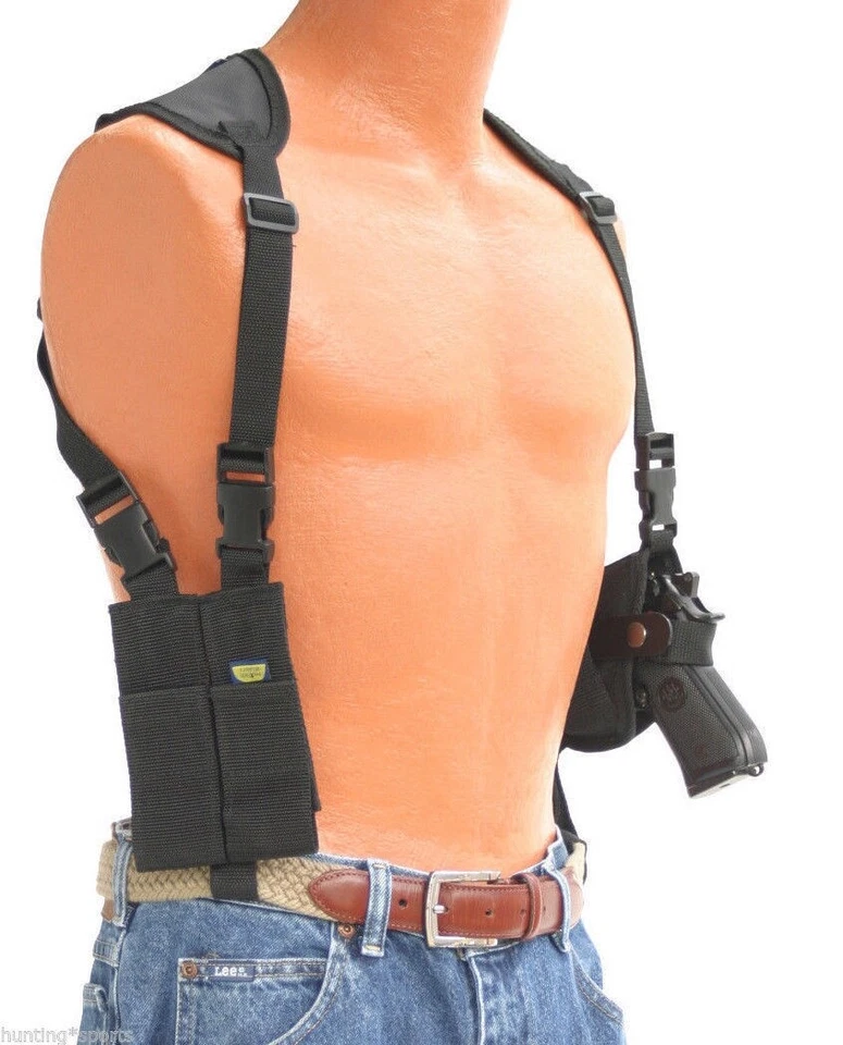 Shoulder holster With Double Magazine Pouch  For S&W M&P SHIELD 40,9 With Laser - Image 2 of 4