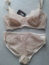RAVAGE LINGERIE 2pc set  BRA 38B large  Pant  Large NEW
