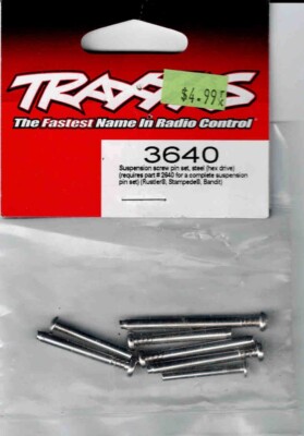 Traxxas 3640 Suspension Screw Pin Set Steel Hex Drive New | eBay