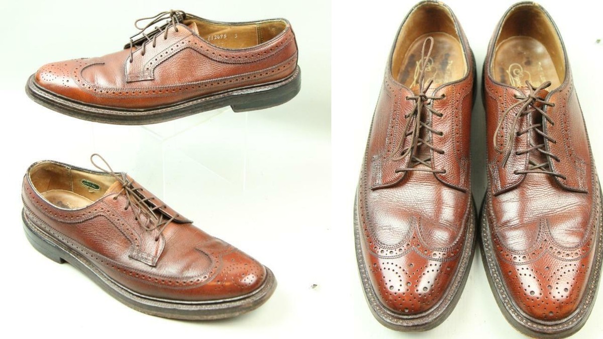 靴 THE FLORSHEIM SHOE Imperial Quality Vtg THE FLORSHEIM SHOE Imperial Quality Leather Wingtip Oxford