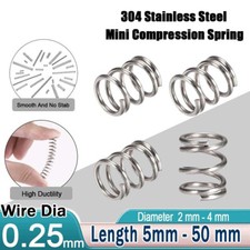 Micro Miniature Small Compression Spring 304 Stainless Steel 0.25mm Wire Diamete