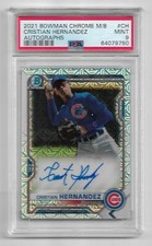 CRISTIAN HERNANDEZ 2021 BOWMAN CHROME PROSPECT M/B AUTO PSA 9
