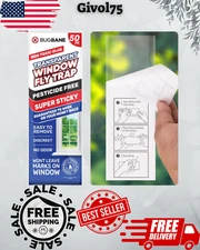 Best Fly 50-Pack Clear Window Traps Sticky Strip Indoor