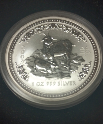 2003 1 oz .999 Fine Silver Australia Series 1 Year of the Goat