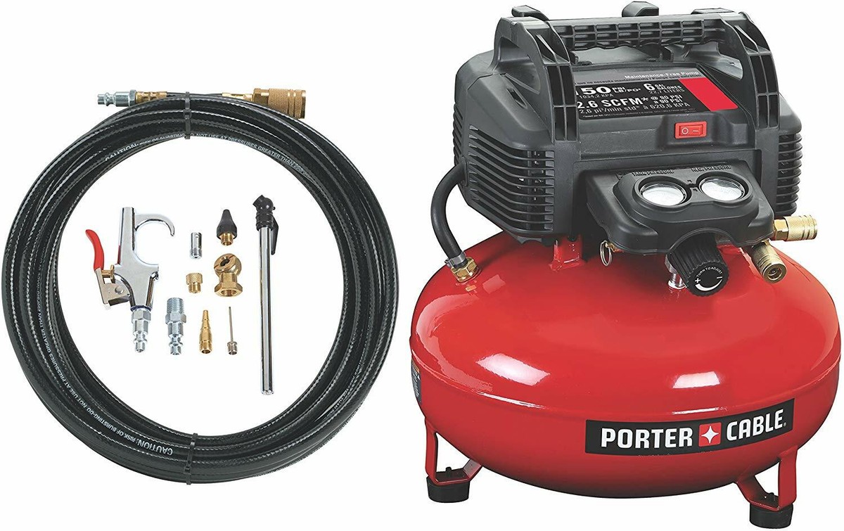CRAFTSMAN Air Compressor, Gallon, Pancake, Oil-Free w/13 Piece