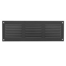 Anthracite Metal Air Vent Grille 300mm x 100mm with Fly Screen Flat Duct Cover