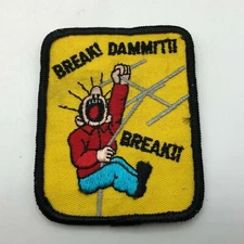 Break! Dammit! Patch CB Radio Trucker Patch Cap Hat Uniform Patch Funny Vintage