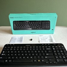 Logitech K360 Wireless Compact Keyboard Black with USB Unifying Receiver In Box