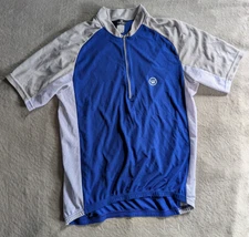 CANARI Cycling Jersey Mens Large Bicycle Blue Gray