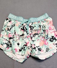 Under Armour Heatgear Girls Youth XL Athletic Shorts - Green Pink