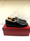Ferragamo Sabatino Black Leather Shoe 9.5 D Gancini Loafers with box and cover — photo 2