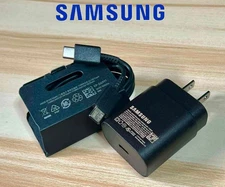 Original Samsung Galaxy S20 S21 25W Super Fast Wall Charger & Type C Data Cable