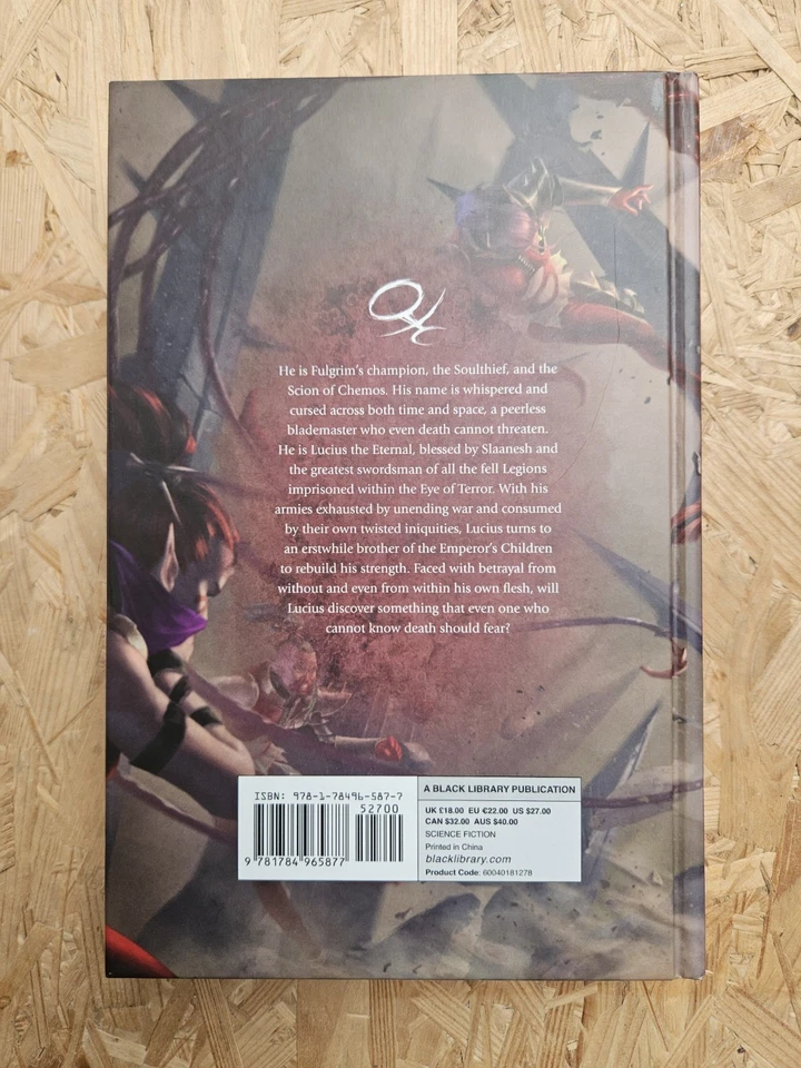 Warhammer 40k Lucius The Faultless Blade 1st Edition Hardcover Black Library - Image 2 of 4