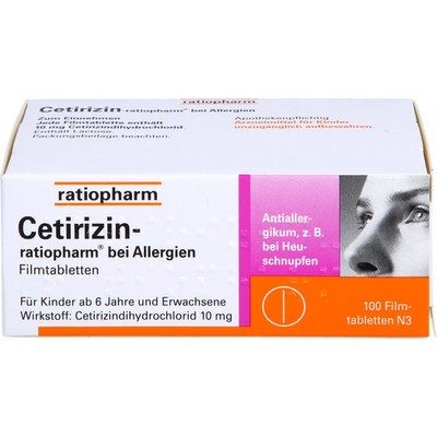 Cetirizin-ratiopharm Bei Allergien 10 mg Filmtabl. 100St - PZN 2158165