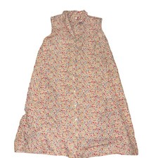 UNIQLO x LIBERTY Floral Sleeveless Shirt Dress M Multi-Colored Cotton