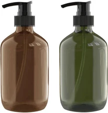 2 PCS 10 OZ Pump Bottle Plastic Pump Lotion Dispenser Empty Bottles Refillable P