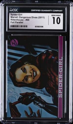 2011 RITTENHOUSE DANGEROUS DIVAS FOIL PARALLEL #68 SPIDER-GIRL CGC 10 GEM MINT